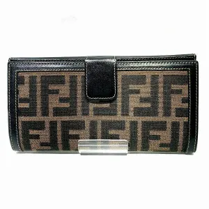 Fendi Zucca Canvas Leather Bifold Wallet