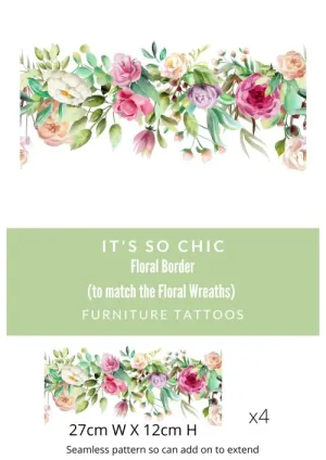 Floral Border Furniture Tattoos®️ (transfers)