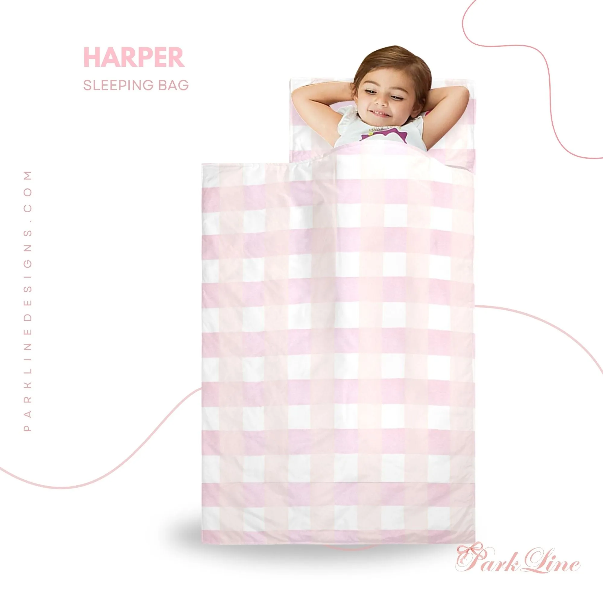 Floral Bow Kids' Long Sleeping Bag | A Catchy Blend of Comfort & Style | Lightweight and Durable Sleeping Bag for Kids