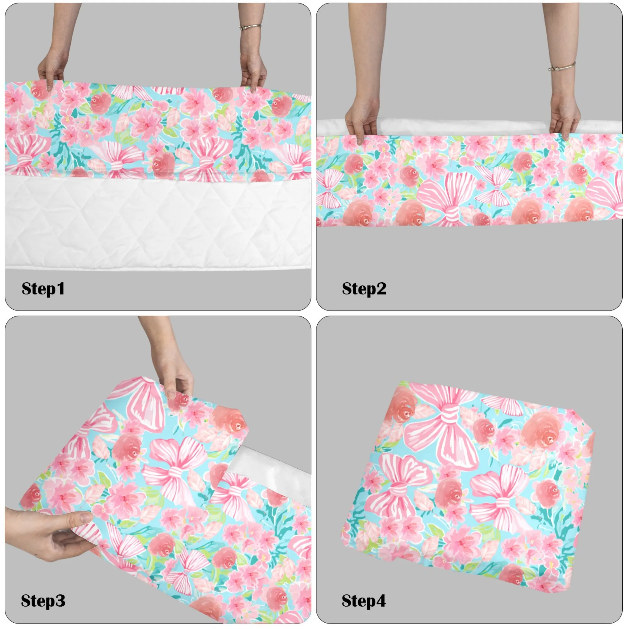 Floral Bow Kids' Long Sleeping Bag | A Catchy Blend of Comfort & Style | Lightweight and Durable Sleeping Bag for Kids