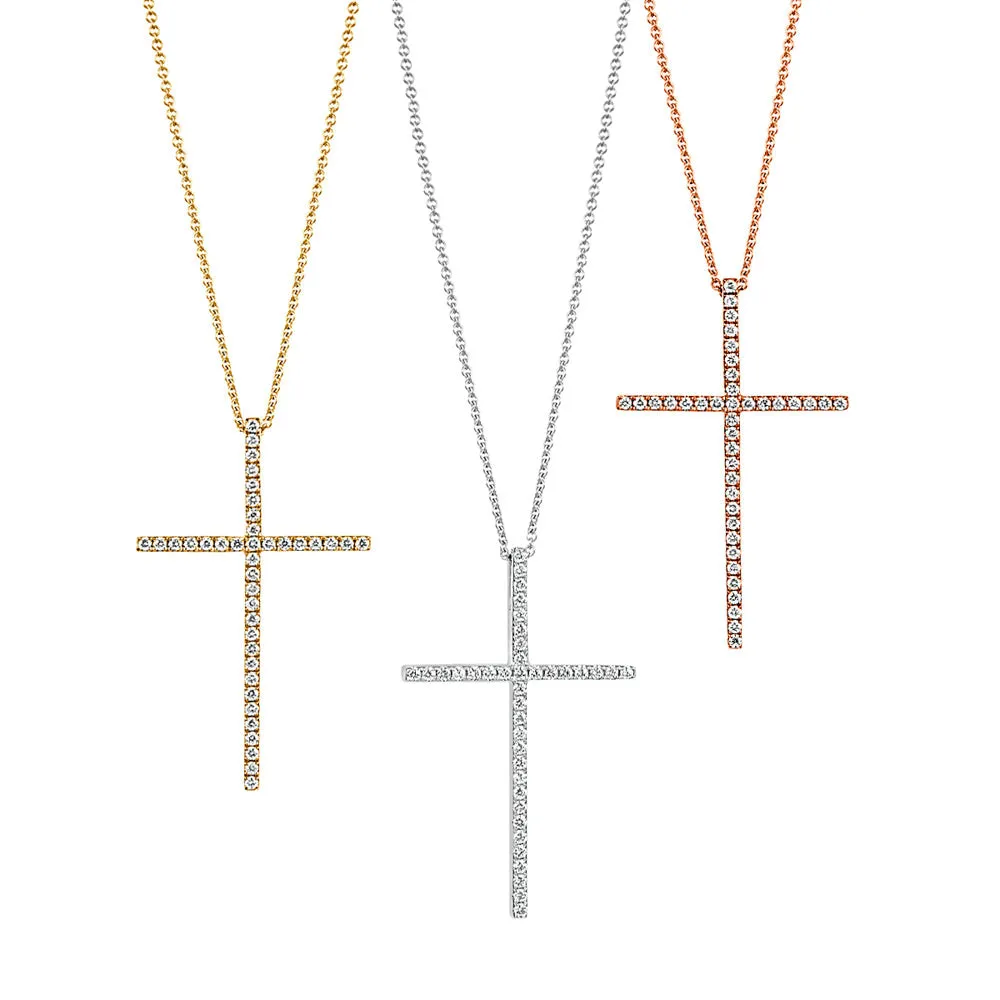 Frankie | Diamond Cross 18CT Rose Gold