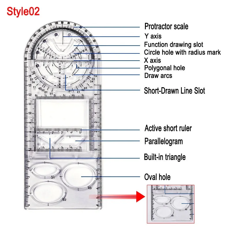 Geometric Art Design Architect Ruler