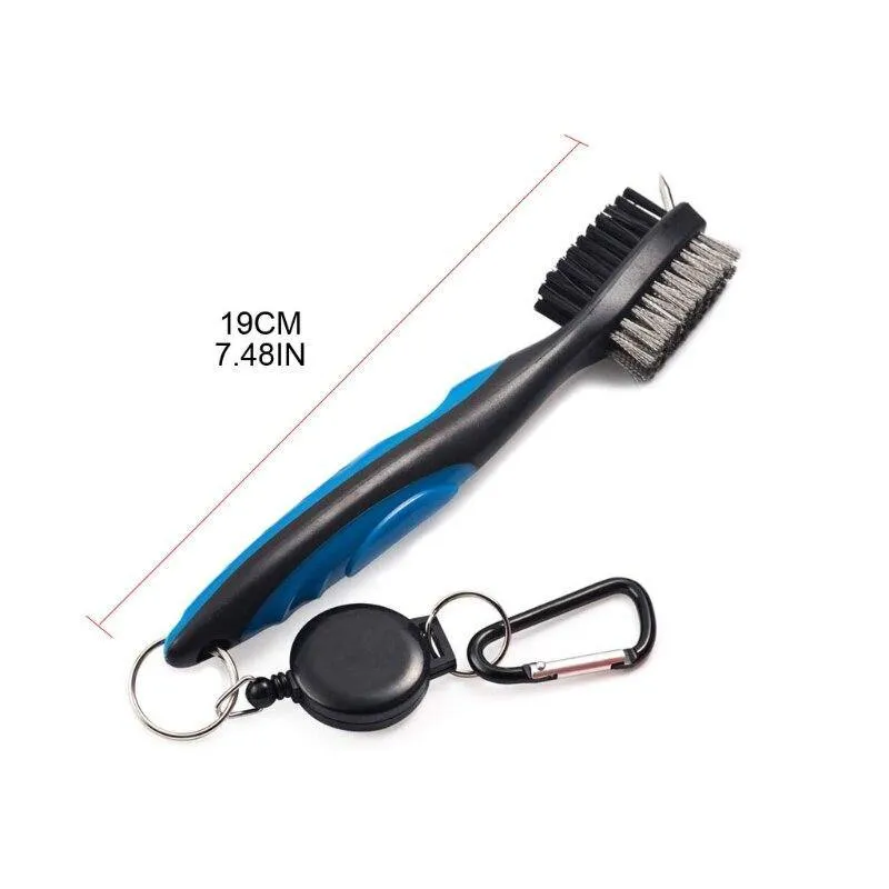 Golf Brush Towel Kit Cleaner with Loop Clip For Hanging