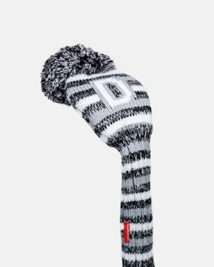 Grey Stripe Knit Head Cover