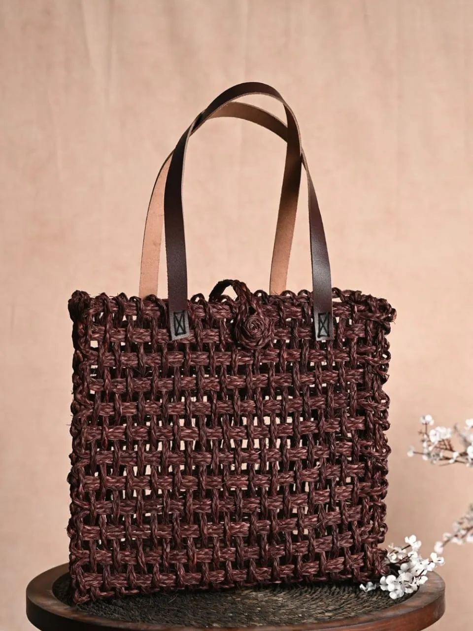 Handmade Sabai Grass Mesh Bag