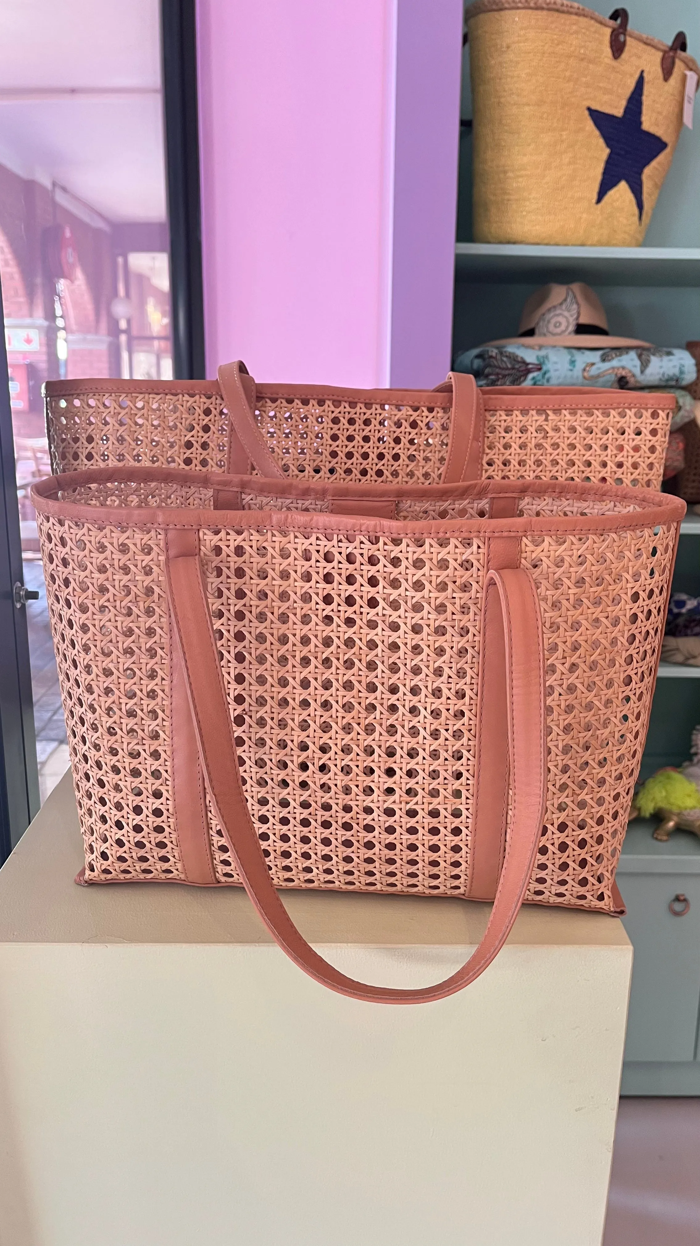 Handwoven Rattan Bag - Medium