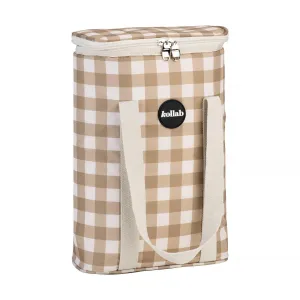 HOLIDAY WINE COOLER BAG KOLLAB, KELLY OLIVE CHECK