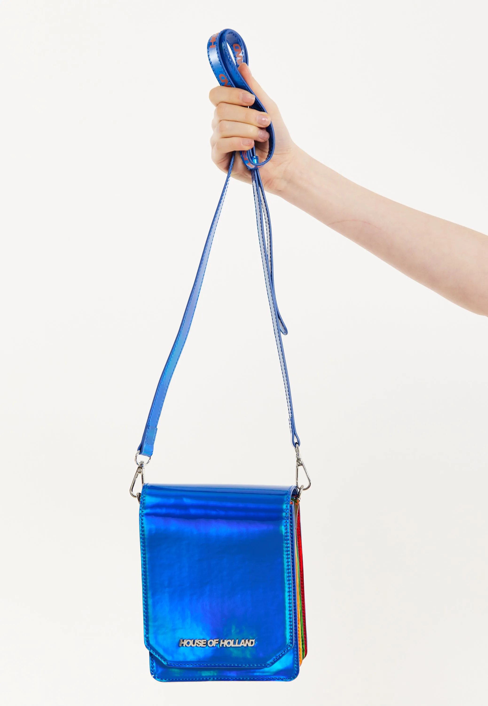 House Of Holland Multi-Pocket Crossbody Bag Blue