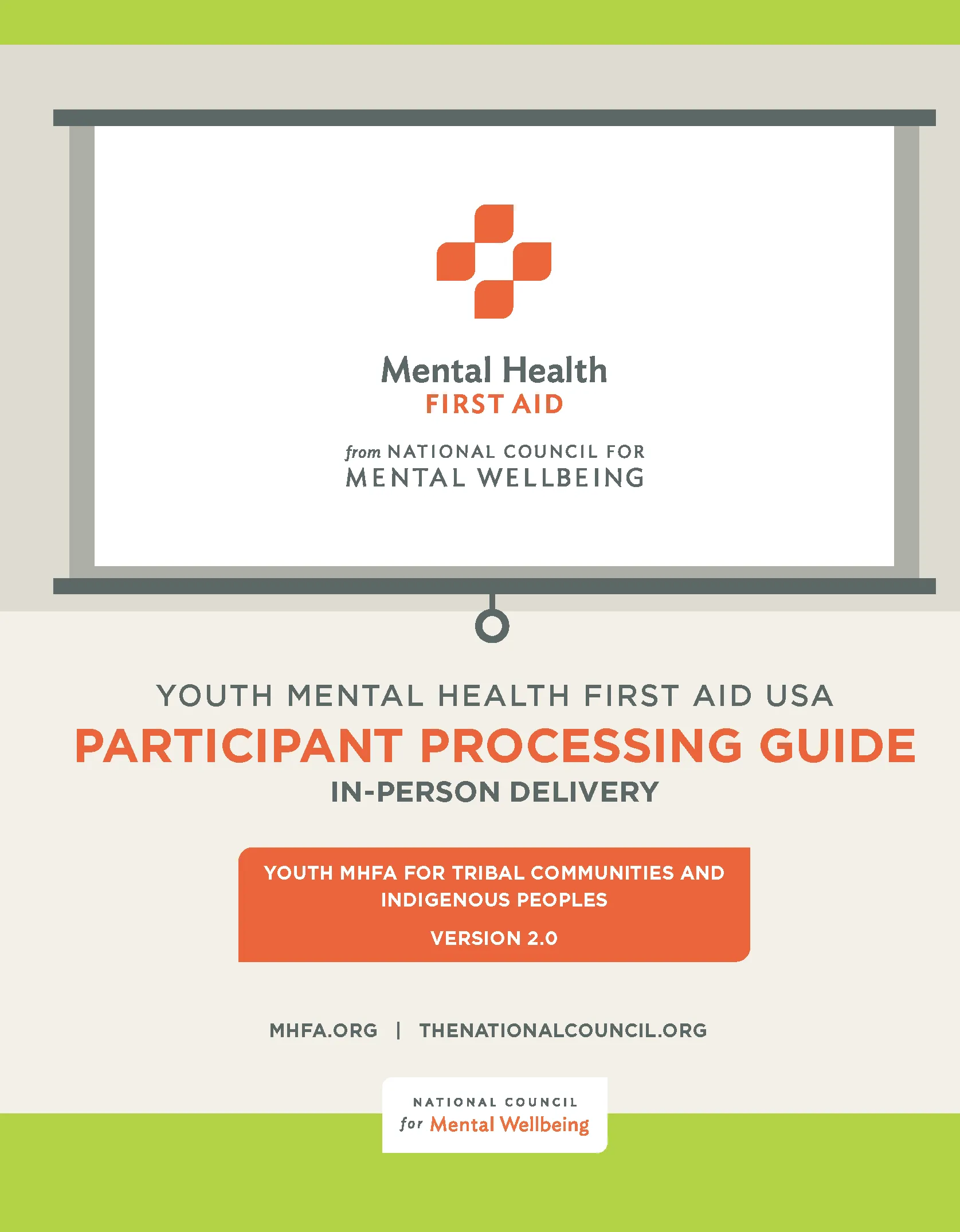 In-person Youth MHFA for Tribal Communities and Indigenous Peoples Participant Processing Guide Version 2.0