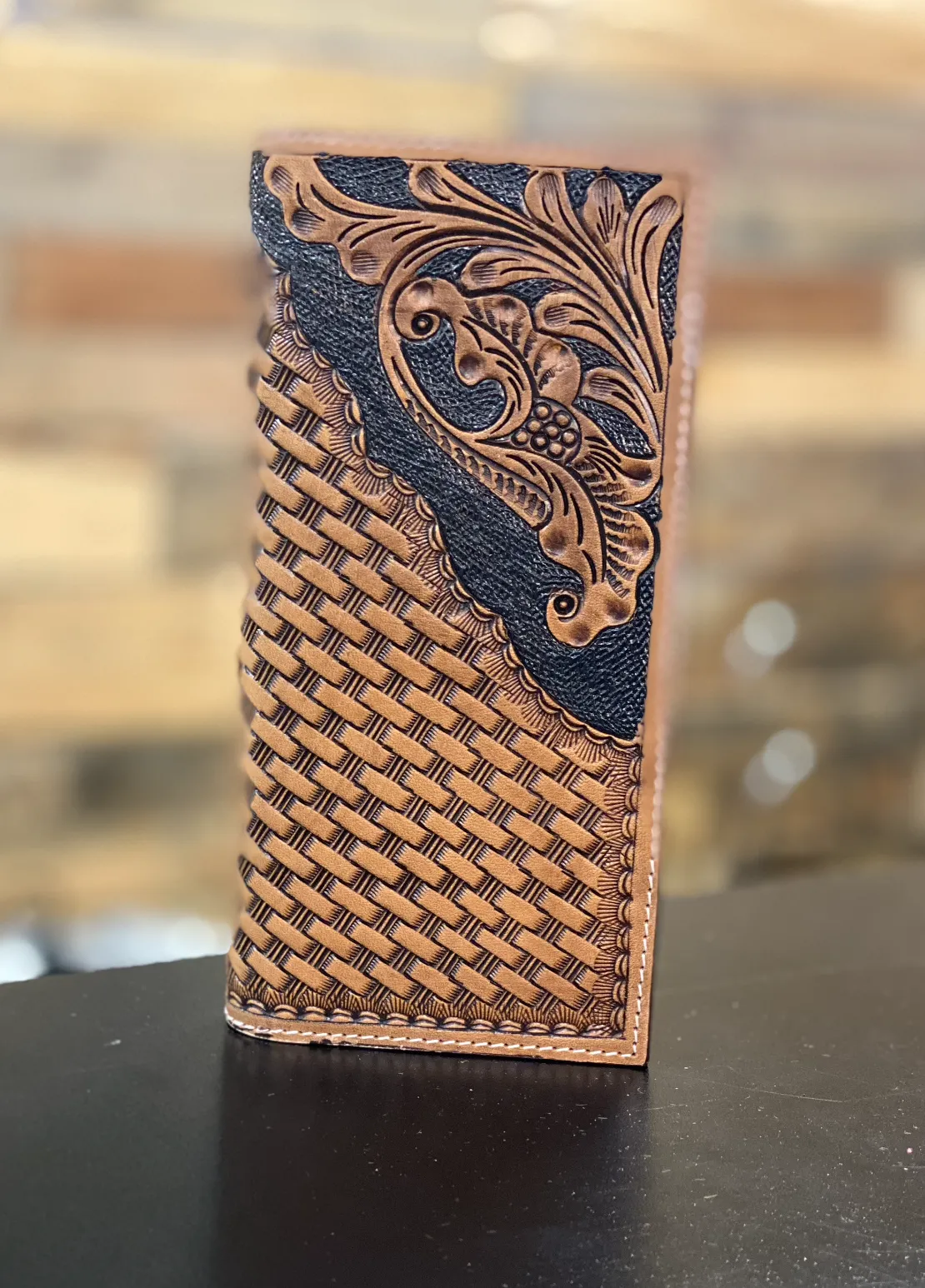 IWR-3R - Ranger Belt Co. Basket Weave Leather Wallet