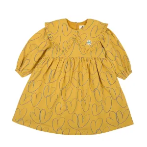 Jelly Mallow Heart Collar Dress | Yellow