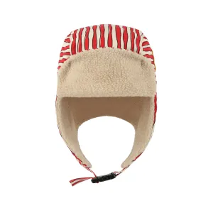 Jelly Mallow Wave Ear Warmer Hat | Red