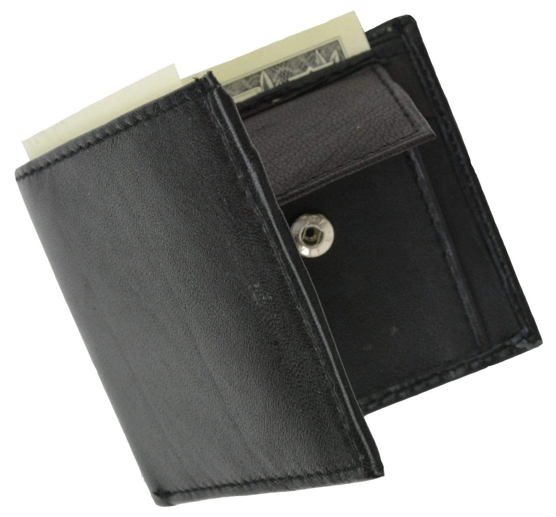 Kid's Leather Bifold Wallet with Coin Pouch and Card Slots 925