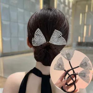 Korean Style Bow Hair Rhinestone Band