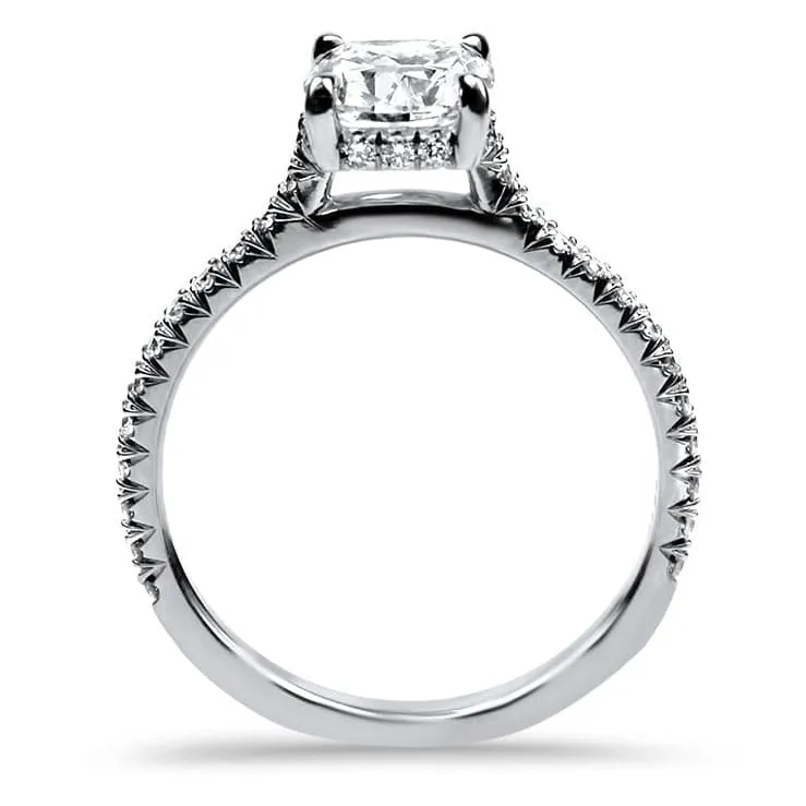 Kwiat Platinum Cushion Cut Diamond Engagement Ring