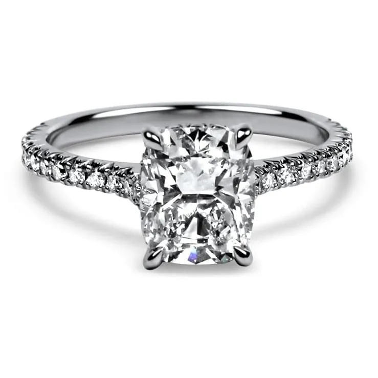 Kwiat Platinum Cushion Cut Diamond Engagement Ring