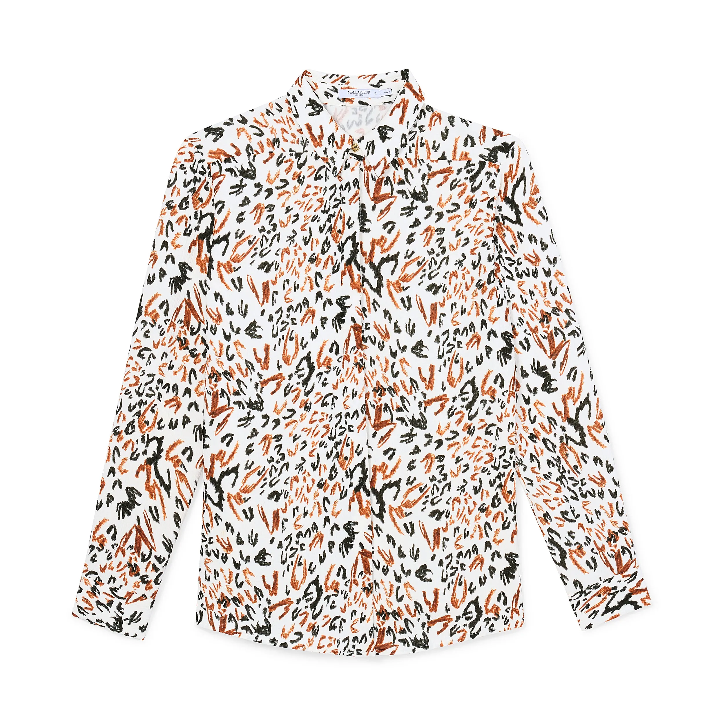 Lagarde Shirt - Pebble Crepe :: Leopard Sketch