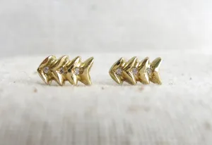 Large Arrow & Diamond Studs