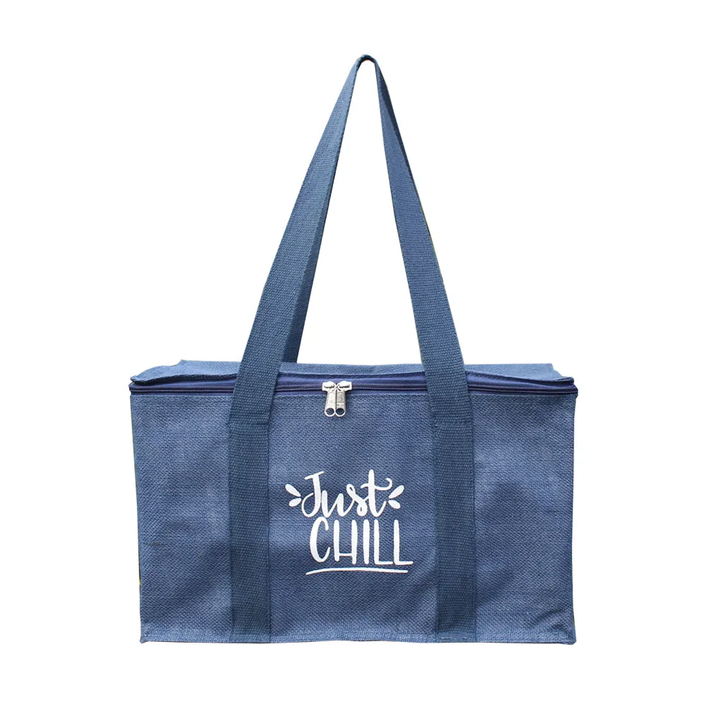 Large Jute Cooler Bag