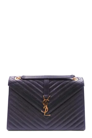 Large Matelasse Monogram Envelope Bag Black