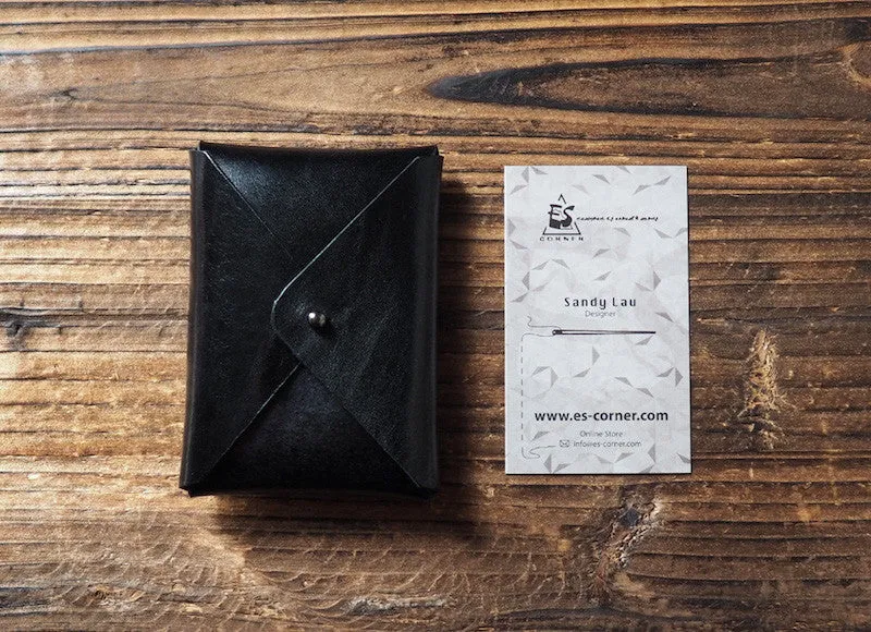 Leather Business Card Holder #Black