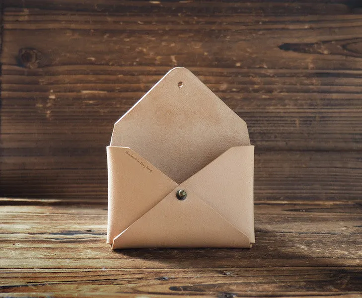 Leather Business Card Holder #Natural Nude