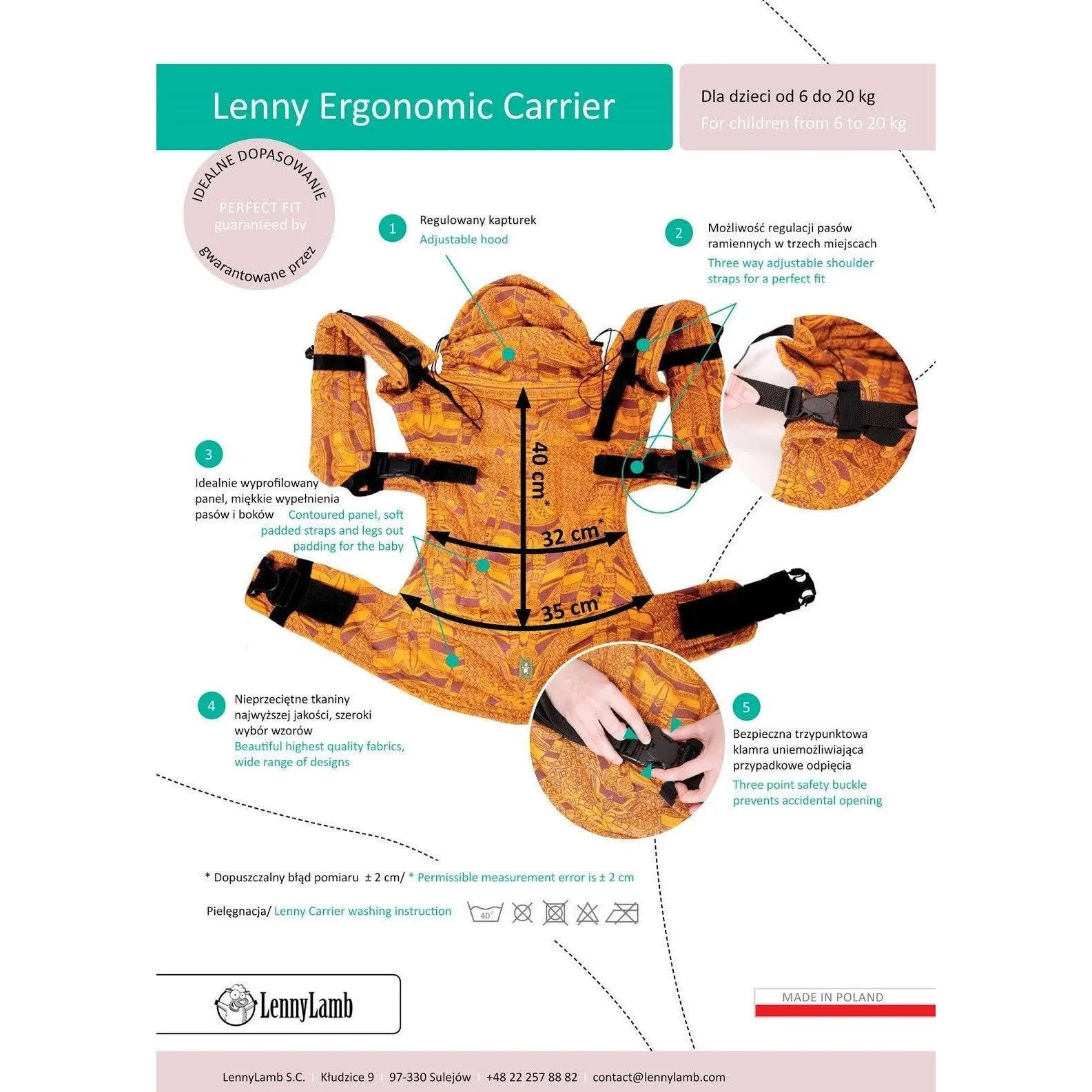 Lenny Lamb Ergonomic Carrier (BABY) - Norwegian Diamond