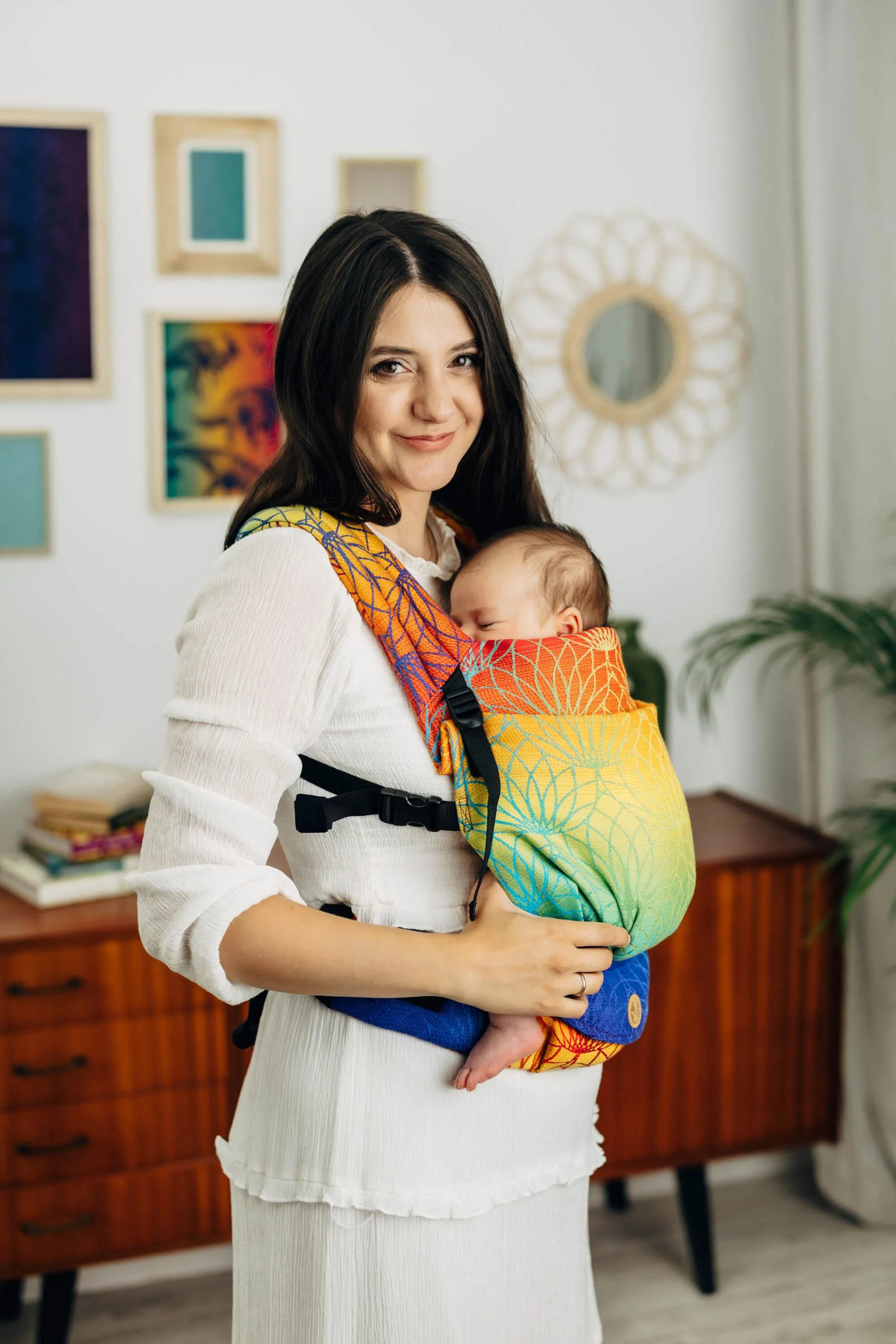 LennyLamb LennyLight Babywearing Carrier Rainbow Lotus