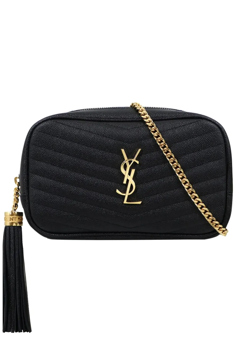 LOU MINI QUILTED CAMERA BAG | BLACK/GOLD