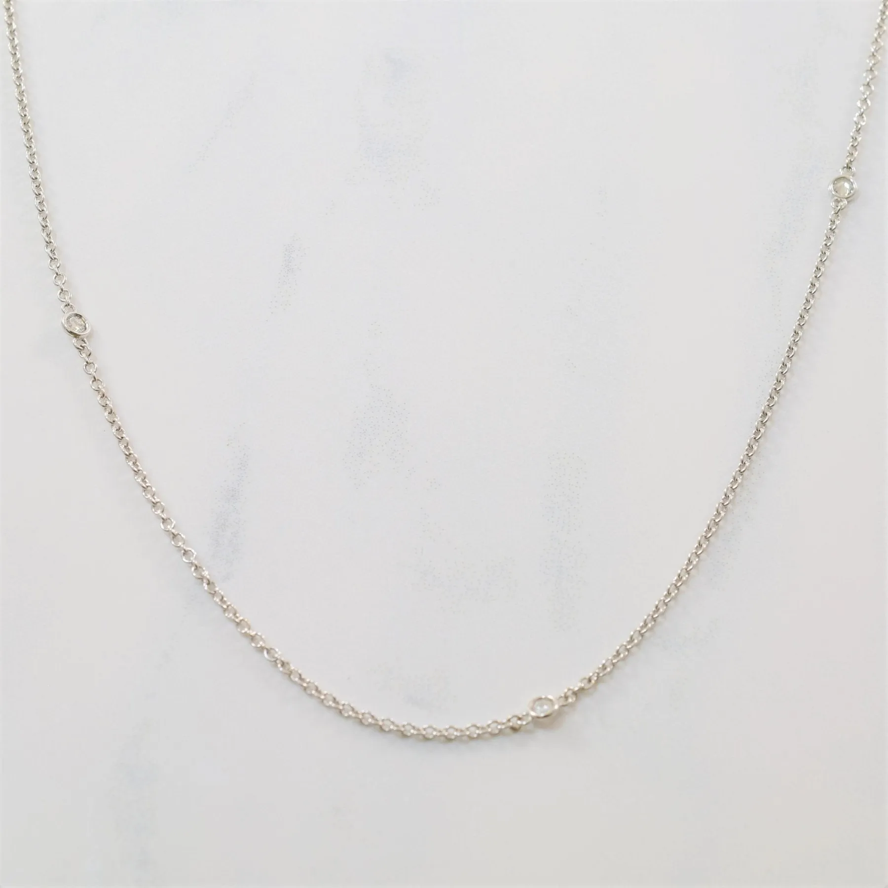 'Luca Carati' Diamond Station Necklace | 0.35ctw | 20" |