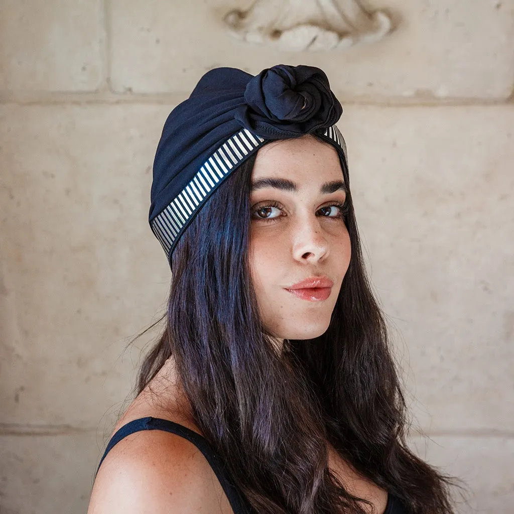 Lustrous Black Turban