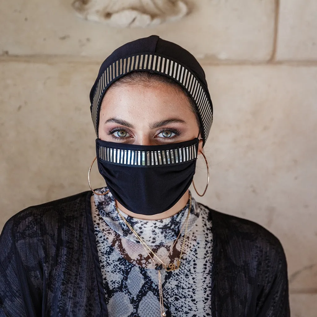 Lustrous Black Turban