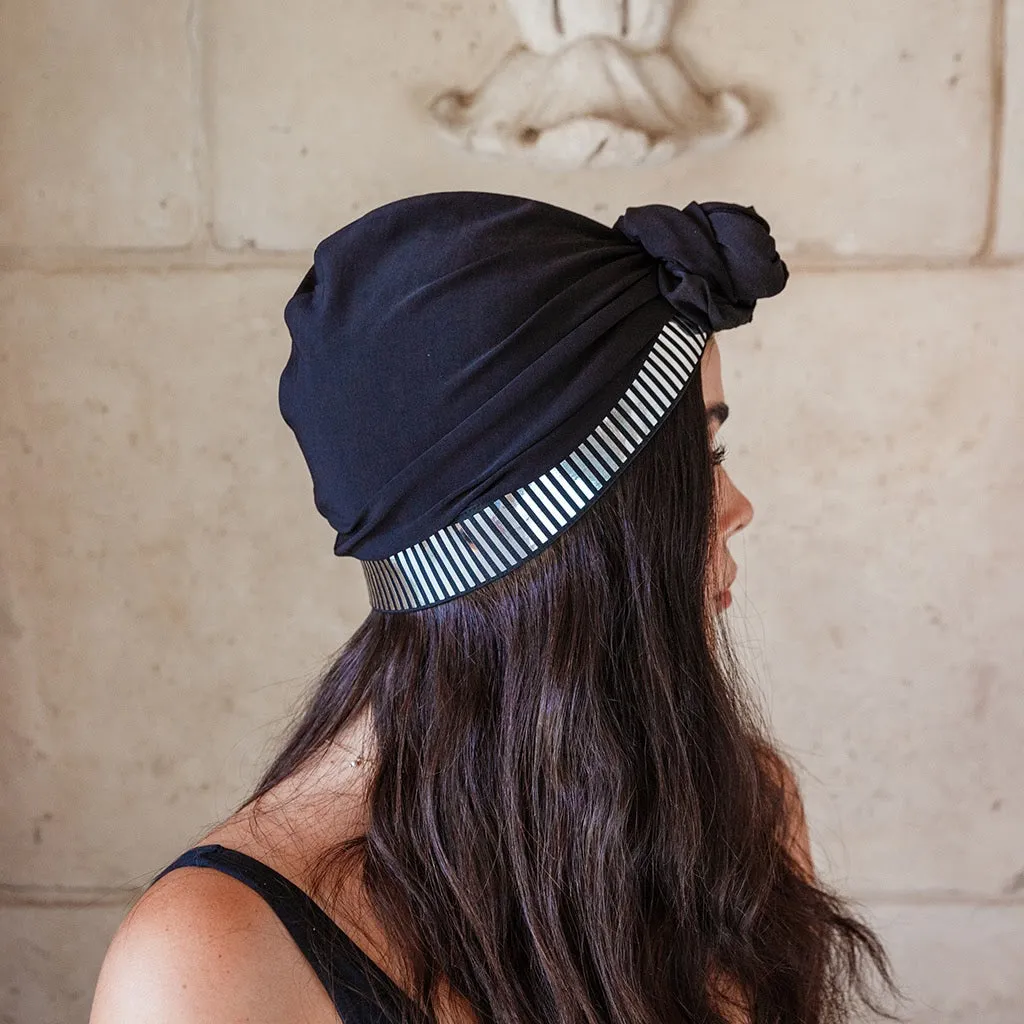 Lustrous Black Turban