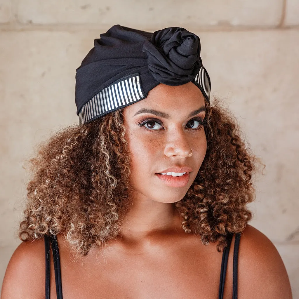 Lustrous Black Turban