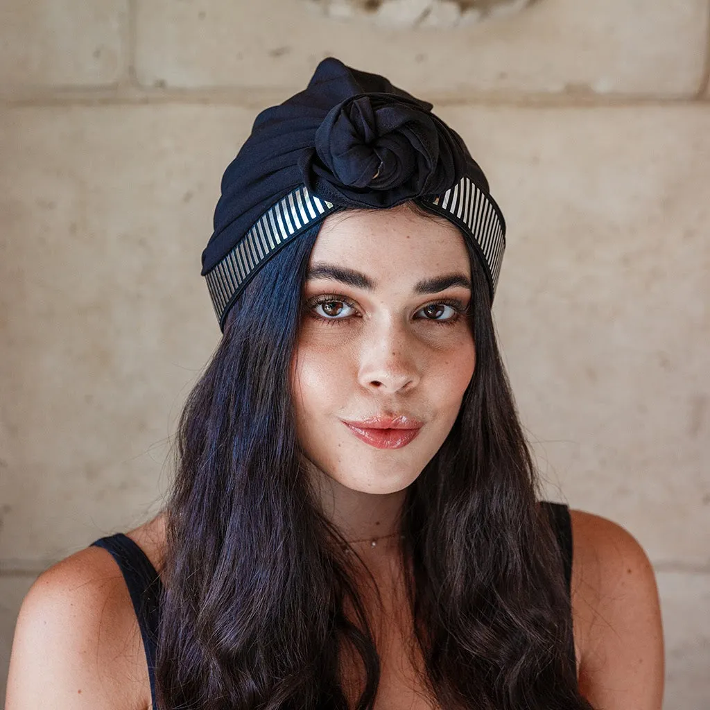 Lustrous Black Turban