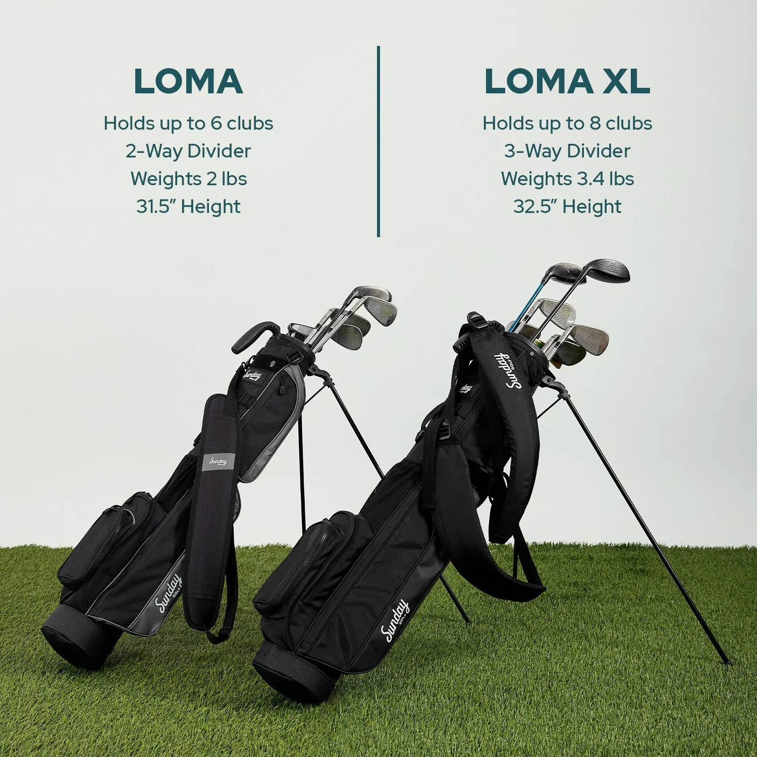 Matte Black Loma XL Golf Bag