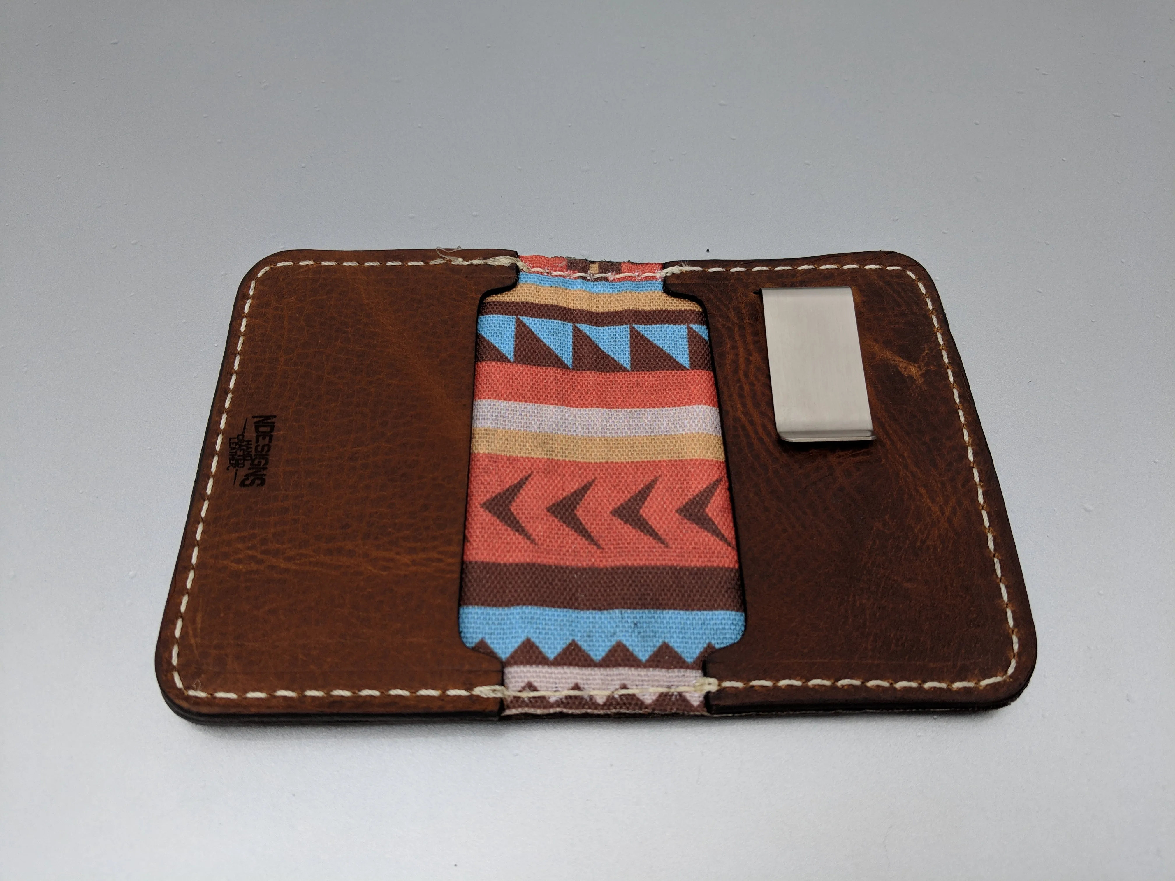 Men's Handmade Billfish Genuine Leather Bi-Fold Wallet