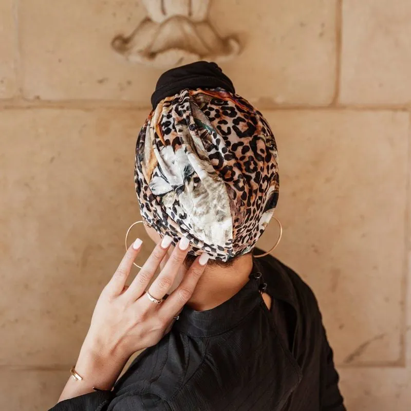 Mixed Leopard Turban