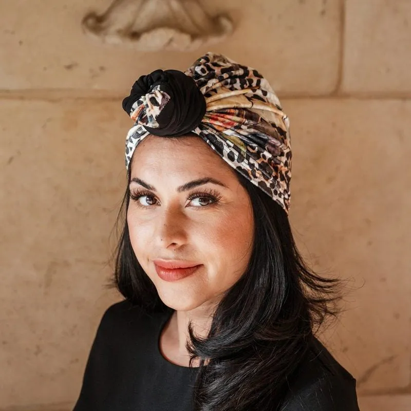 Mixed Leopard Turban