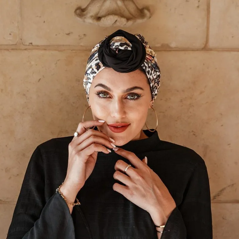 Mixed Leopard Turban