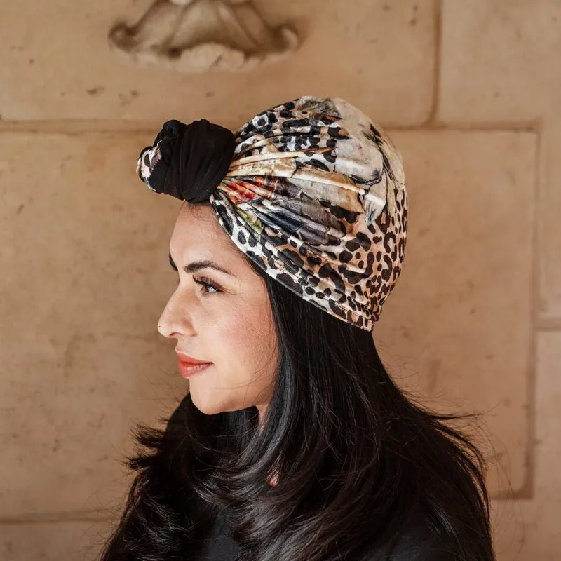 Mixed Leopard Turban