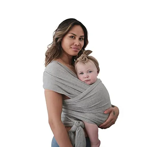 Mushie: Baby Wrap Carrier – 100% Organic Cotton Sling for Newborns and Babies 8-35 lbs