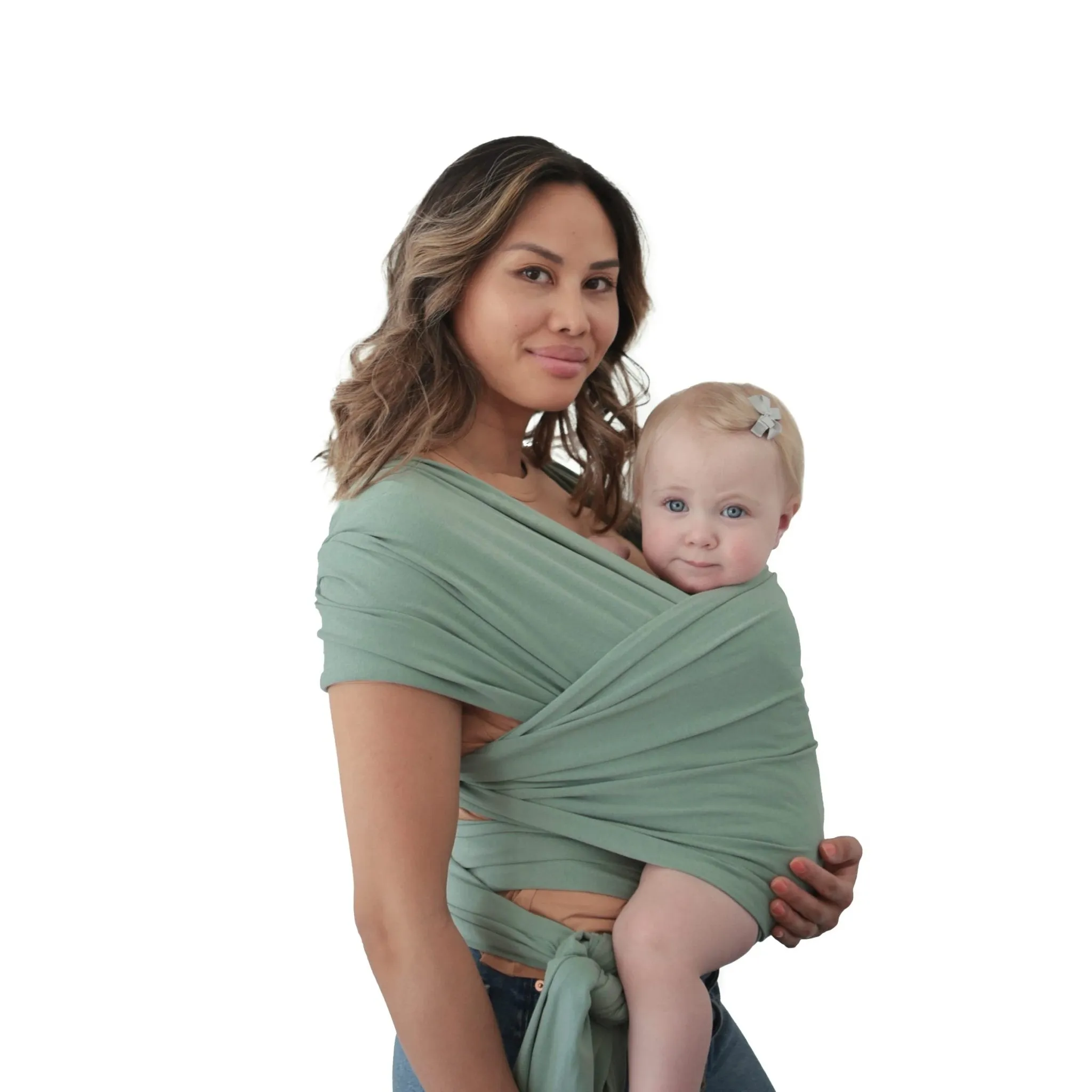 Mushie: Baby Wrap Carrier – 100% Organic Cotton Sling for Newborns and Babies 8-35 lbs