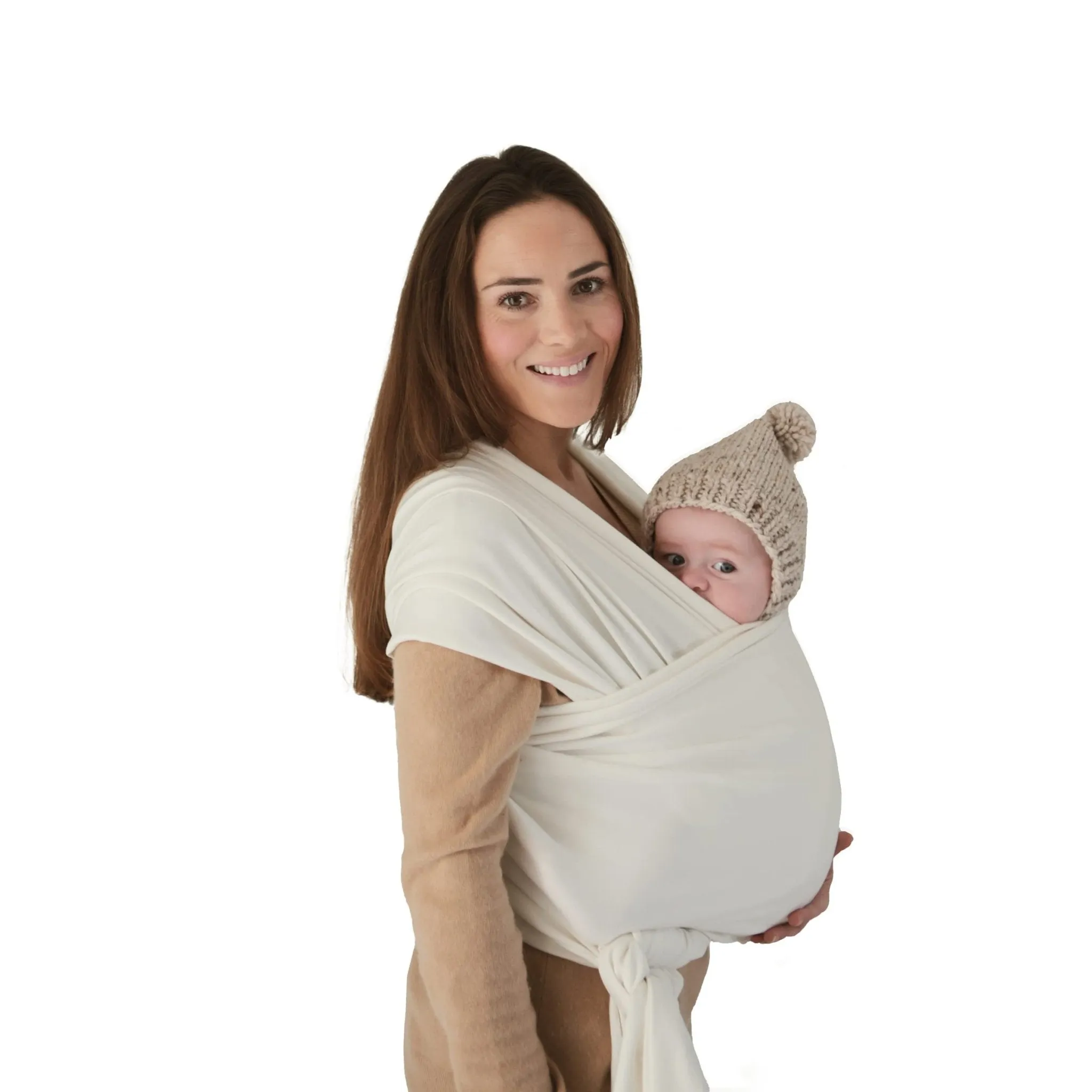 Mushie: Baby Wrap Carrier – 100% Organic Cotton Sling for Newborns and Babies 8-35 lbs