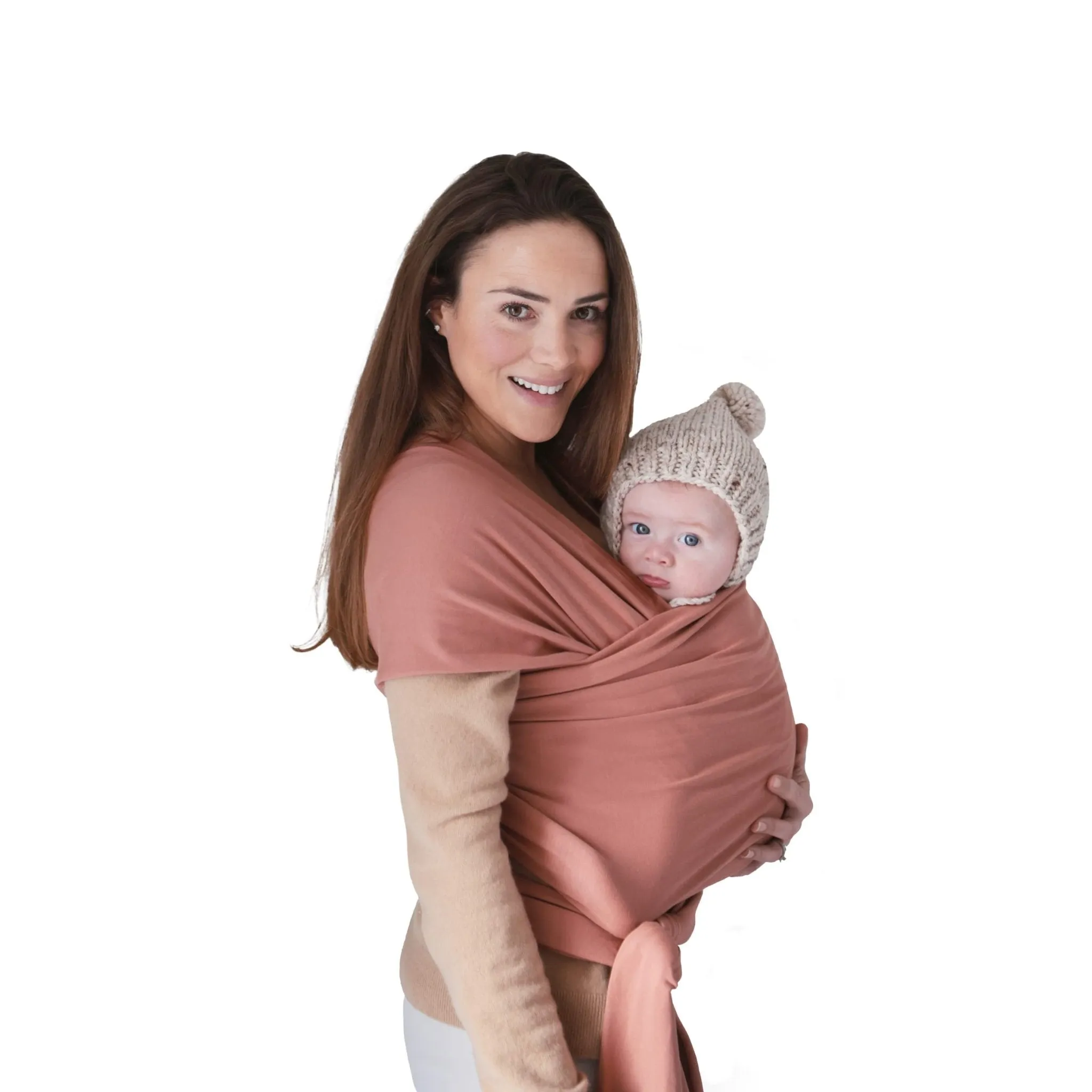 Mushie: Baby Wrap Carrier – 100% Organic Cotton Sling for Newborns and Babies 8-35 lbs