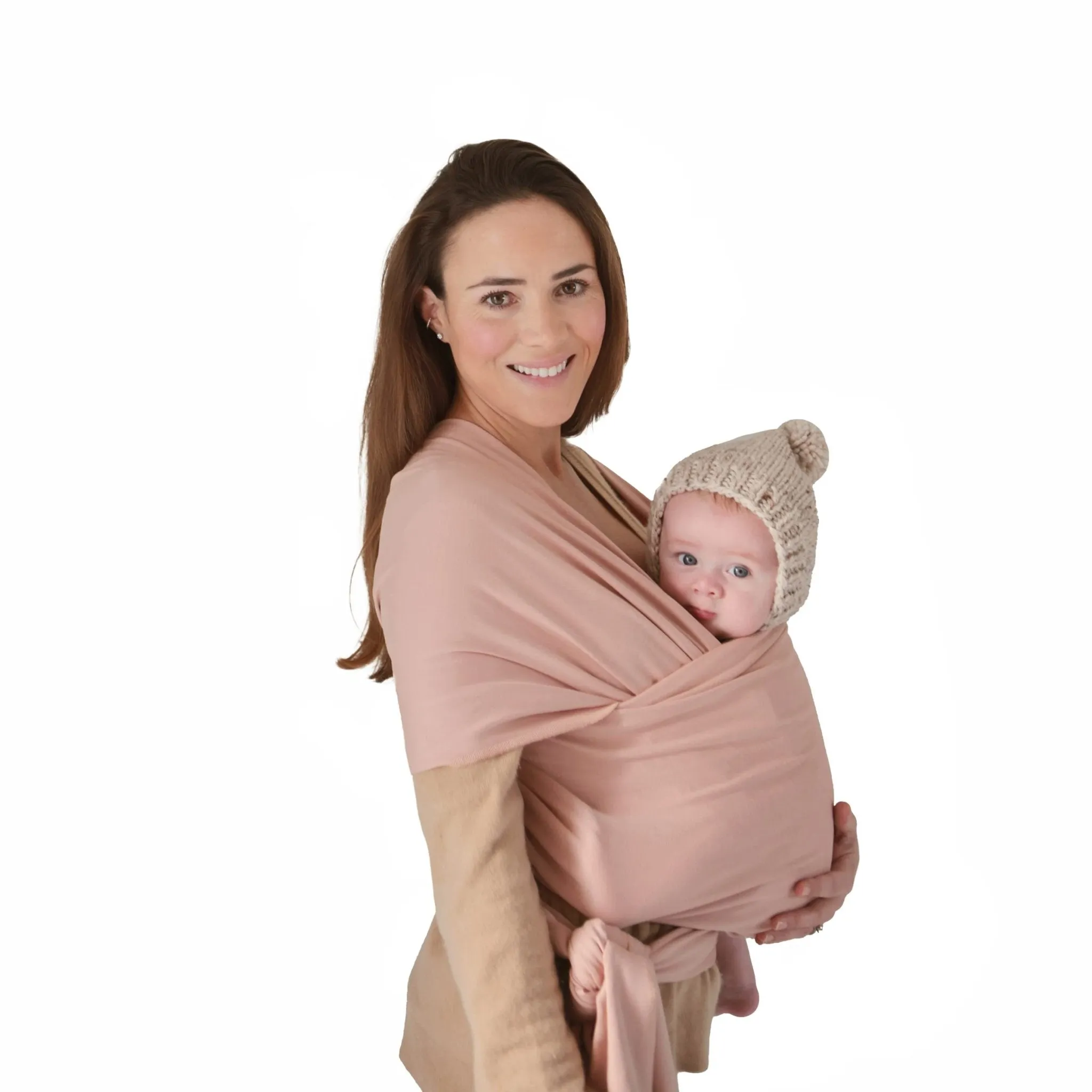 Mushie: Baby Wrap Carrier – 100% Organic Cotton Sling for Newborns and Babies 8-35 lbs