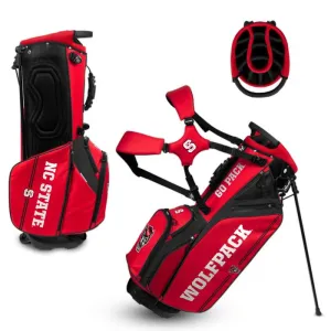 NC State Wolfpack Red Caddie Carry Hybrid Golf Bag