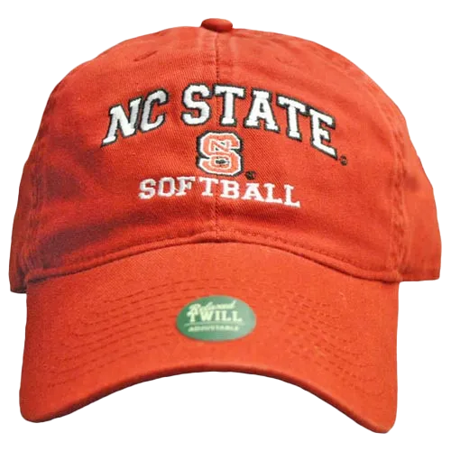 NC State Wolfpack Softball Red Relaxed Fit Adjustable Hat