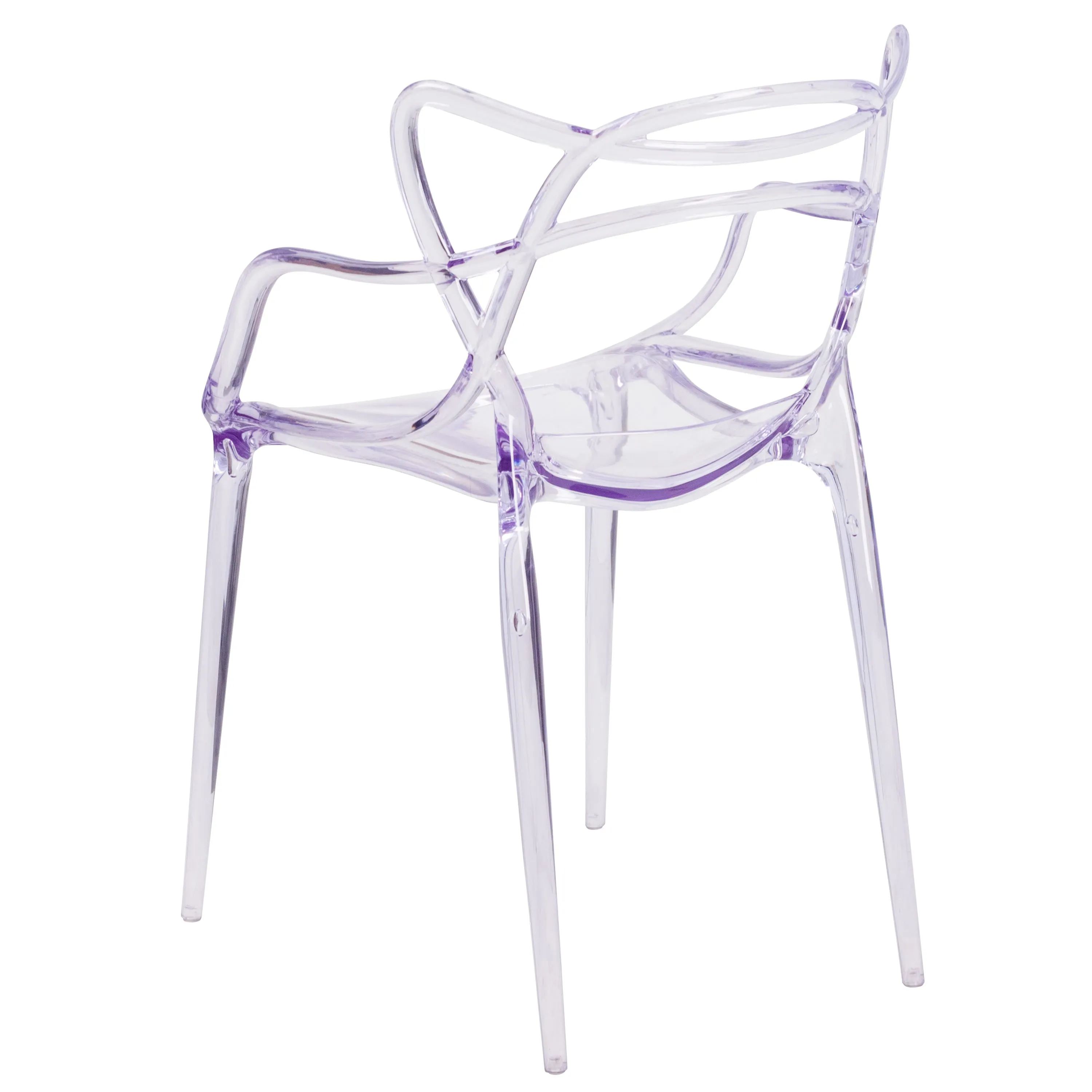 Nesting Series Transparent Fluid Style Stacking Side Chair