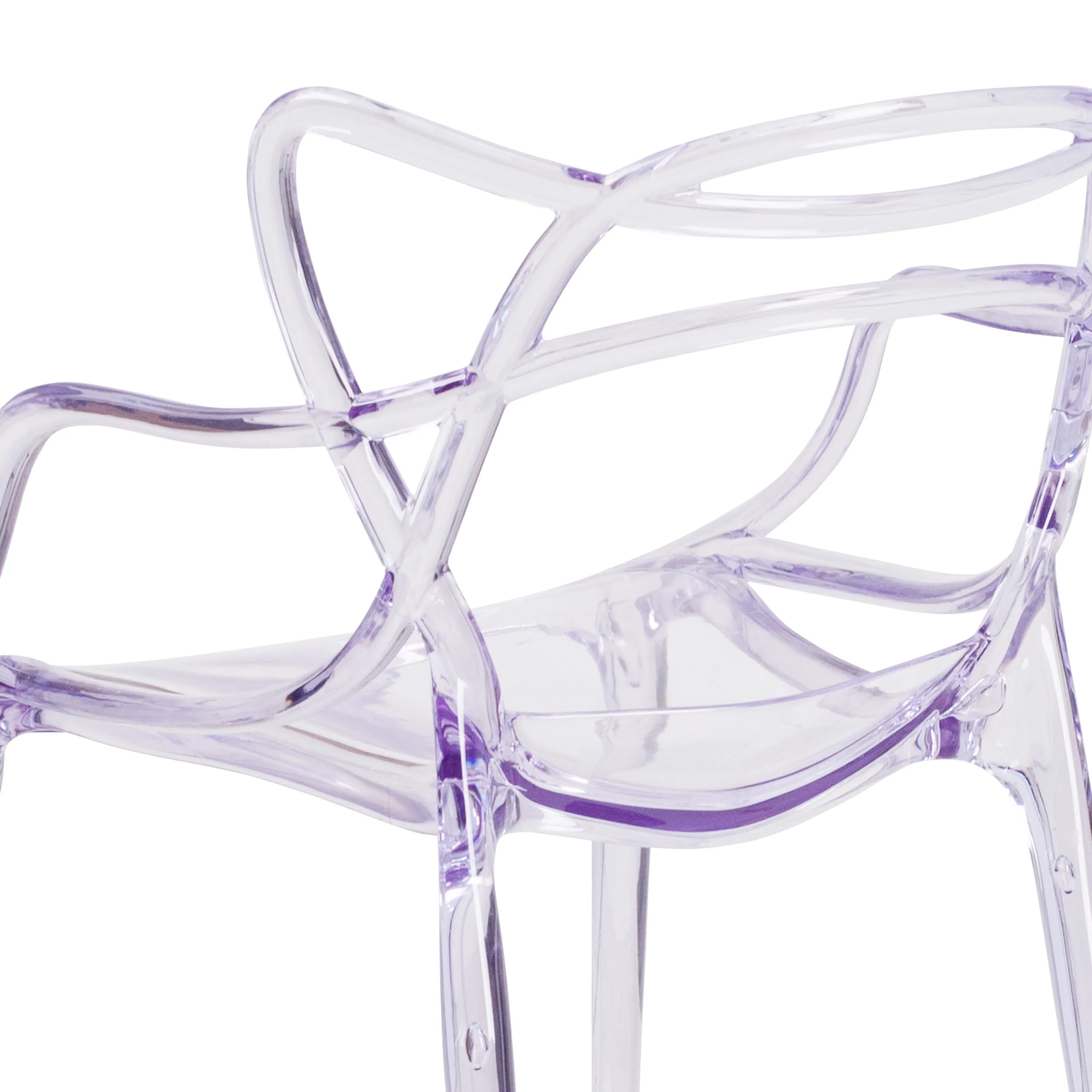 Nesting Series Transparent Fluid Style Stacking Side Chair